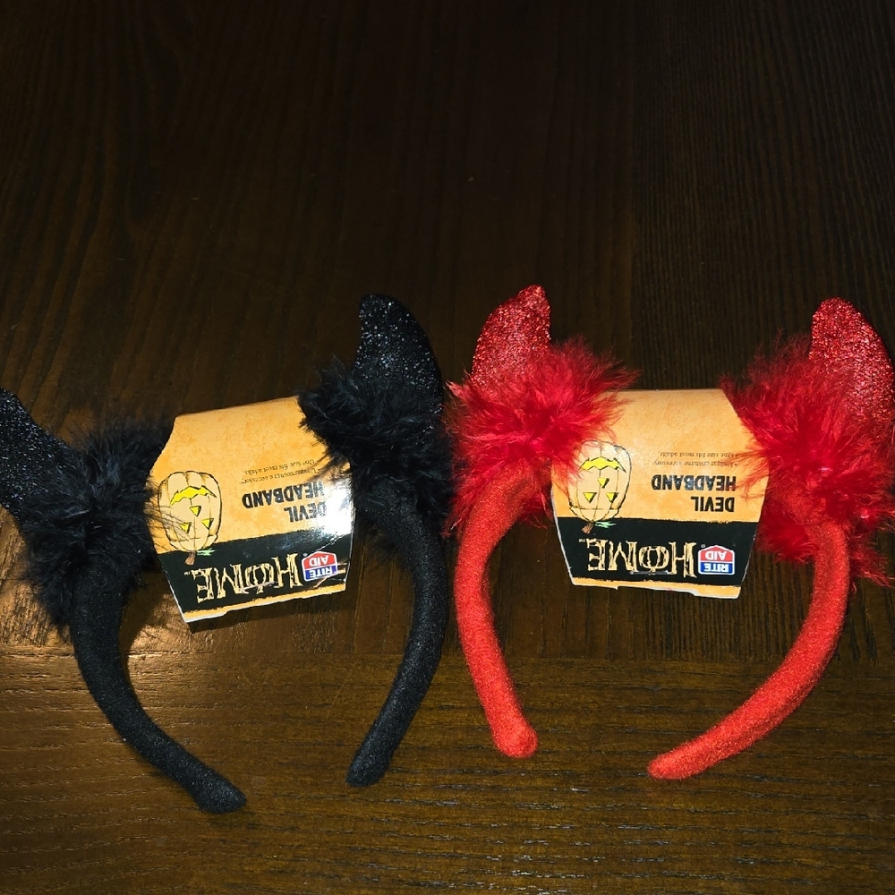 Red and Black Devil Headbands